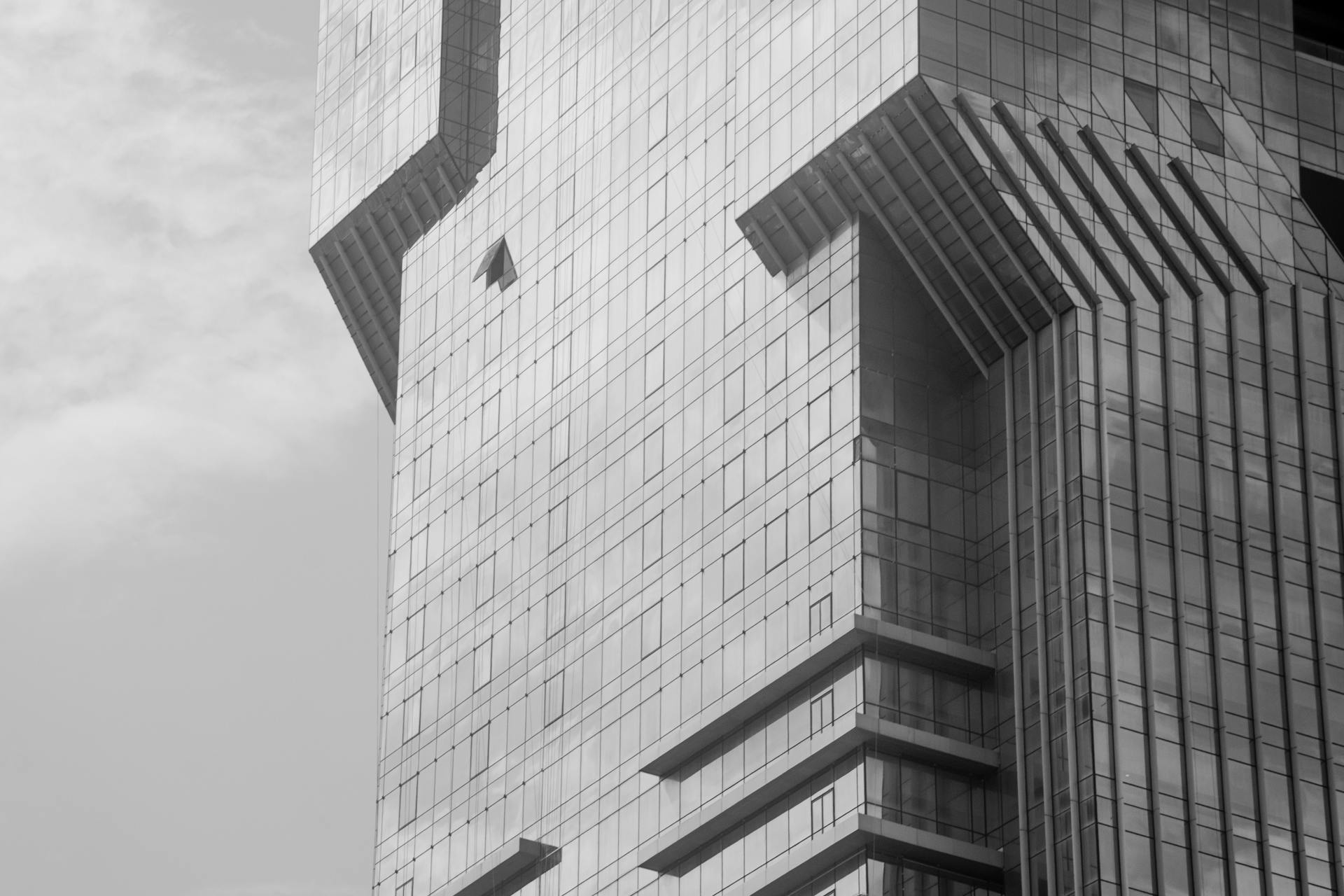 Glass exterior bulding