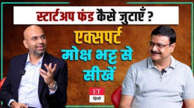 moksha Bhat and interviewer sitting with ET Hindi written in background and the topic of conversation.